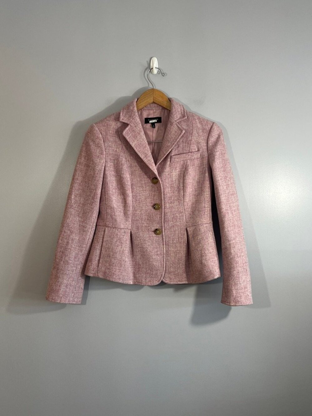 Talbots 100% Wool Pink Blazer